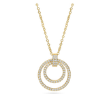 Fio com pendente banhado a ouro com zircónia