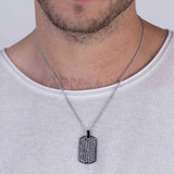 Colar masculino em aço inoxidável
