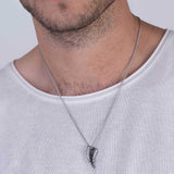 Colar masculino em aço inoxidável