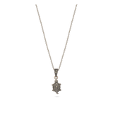 Collar colgante, Plata 925 bañada en rodio, Marcasita artificial
