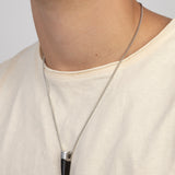 Colar masculino em aço inoxidável