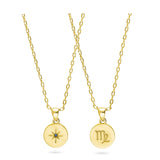 Fio com pendente do signo Virgem banhado a ouro