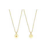 Fio com pendente do signo Caranguejo banhado a ouro