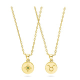 Fio com pendente do signo Touro banhado a ouro