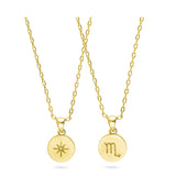 Fio com pendente do signo Escorpião banhado a ouro