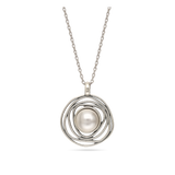 Fio com pendente em prata 925 com Swarovski