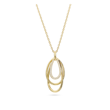 Fio com pendente banhado a ouro com zircónia