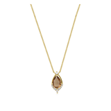 Fio com pendente, Banhado a Ouro, Zircónia de cultivo