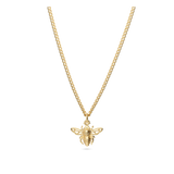 Fio com pendente abelha banhado a ouro