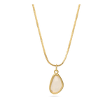 Fio com pendente, Banhado a Ouro, Opalite de cultivo
