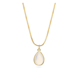 Fio com pendente banhado a ouro com opalite