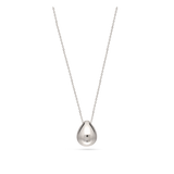 Fio com pendente gota em prata de lei 925