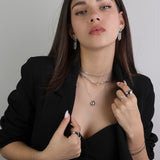 Fio com pendente gota em prata de lei 925