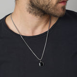 Colar masculino, Aço inoxidável, Esmalte