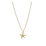 Fio com pendente estrela do mar banhado a ouro