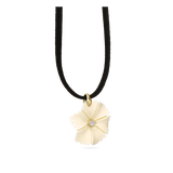 Colar choker banhado a ouro com zircónia e madrepérola
