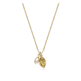 Fio com pendente, Banhado a Ouro, Pérola cultivada