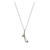 Fio com pendente gota em prata de lei 925