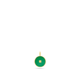 Fio com pendente banhado a ouro com Aventurina - Sorte e Prosperidade