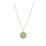 Fio com pendente banhado a ouro com Amazonite - Calma e Harmonia
