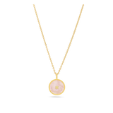 Fio com pendente banhado a ouro com Quartzo Rosa - Amor e Equilíbrio