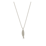 Fio com pendente peixe em prata 925