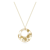 Fio com pendente círculo banhado a ouro