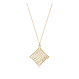 Fio com pendente, Banhado a Ouro, Nenhuma pedra