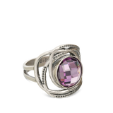 Anel em prata com zircónia violeta