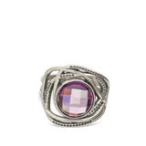 Anel em prata com zircónia violeta