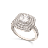 Anel Delicado em prata 925 com zircónias