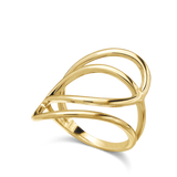Anel grande banhado a ouro