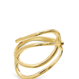 Anel grande banhado a ouro