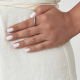 Anel  em prata com zircónias pretas