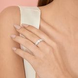 Anel delicado em prata 925 com zircónia