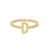 Anel D banhado a ouro