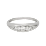 Anel delicado em prata 925 com zircónias transparentes