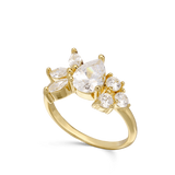 Anel Delicado, Banhado a Ouro, Zircónia de cultivo