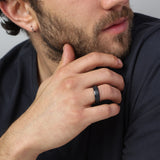 Anel masculino em aço inoxidável