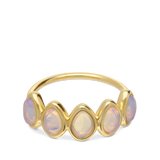 Anel delicado banhado a ouro com opalite