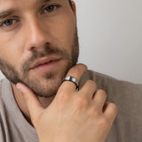 Anel masculino em aço inoxidável