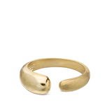 Anel aberto banhado a ouro com design assimétrico