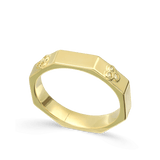 Anel Delicado banhado a ouro com zircónias