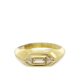 Anel banhado a ouro com zircónias