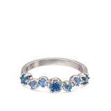 Anel em prata 925 com zircónia azul