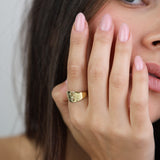 Anel delicado banhado a ouro