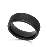 Anel masculino em aço inoxidável preto