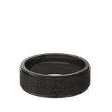 Anel masculino em aço inoxidável preto