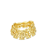 Anel grande vintage banhado a ouro