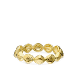 Anel delicado banhado a ouro com conchas